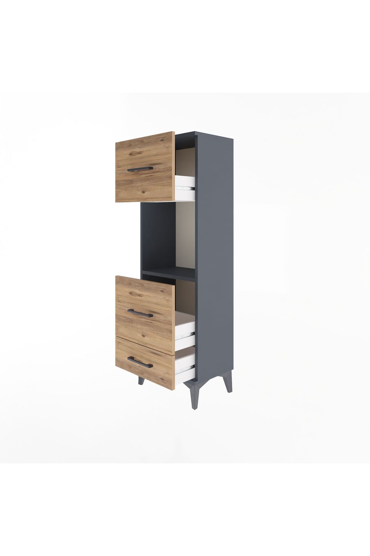 Arges Dolap Tek Raflı 3 Çekmeceli 44x30x134 - S16M026V6A