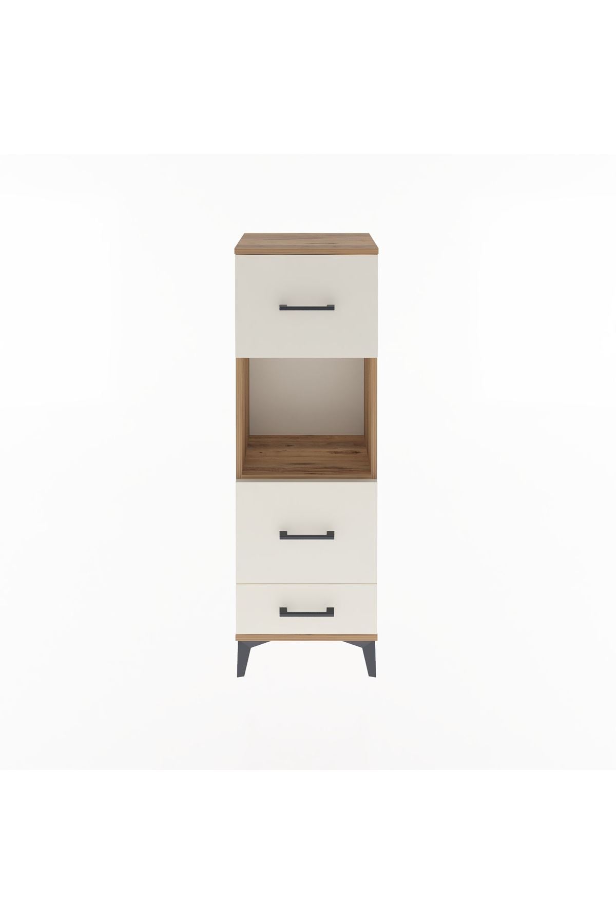 Arges Dolap Tek Raflı 3 Çekmeceli 44x30x134 - S16M026V7A
