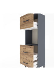 Arges Dolap Tek Raflı 3 Çekmeceli 44x30x134 - S16M026V6A