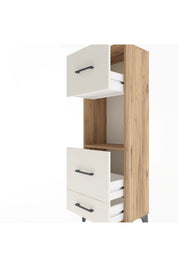 Arges Dolap Tek Raflı 3 Çekmeceli 44x30x134 - S16M026V7A