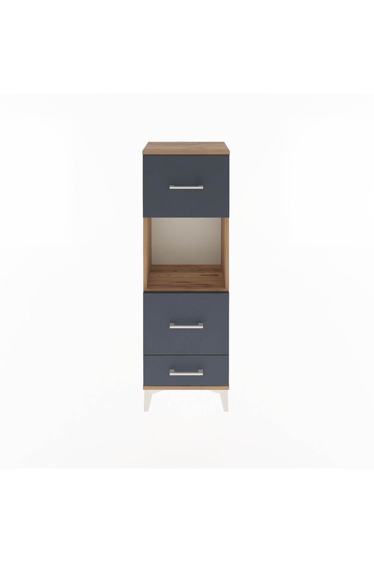 Arges Dolap Tek Raflı 3 Çekmeceli 44x30x134 - S16M026V8A