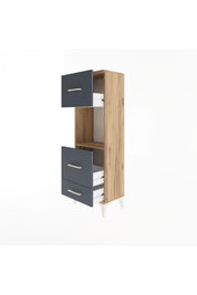 Arges Dolap Tek Raflı 3 Çekmeceli 44x30x134 - S16M026V8A