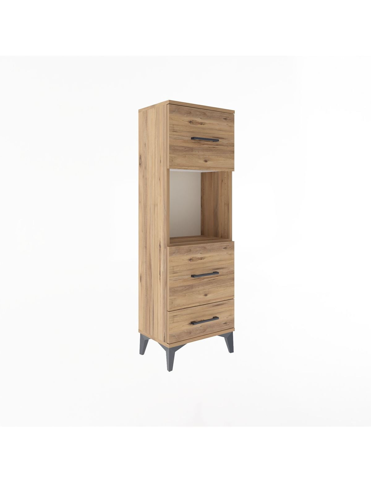 Arges Dolap Tek Raflı 3 Çekmeceli 44x30x134 - S16M026V9A
