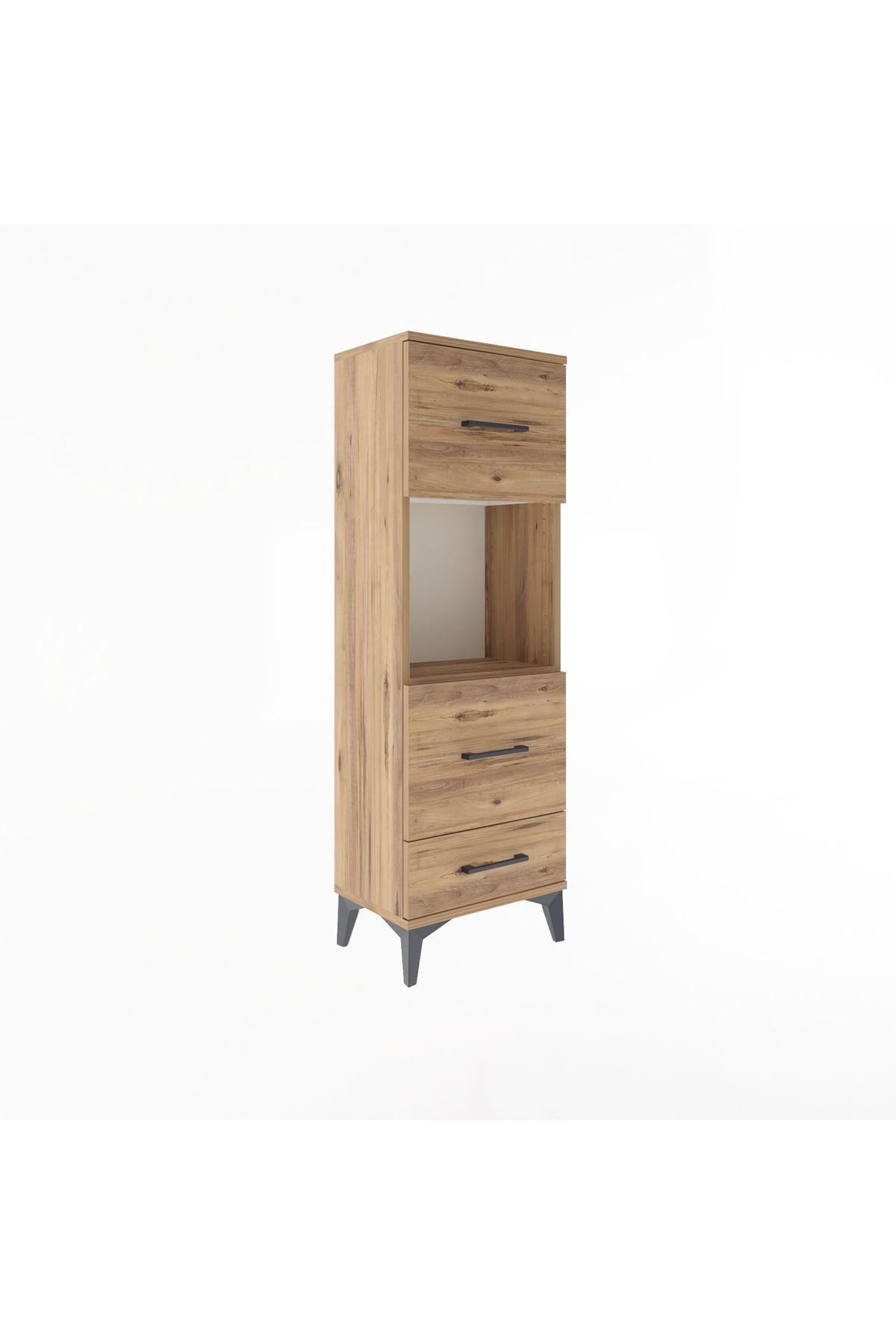 Arges Dolap Tek Raflı 3 Çekmeceli 44x30x134 - S16M026V9A