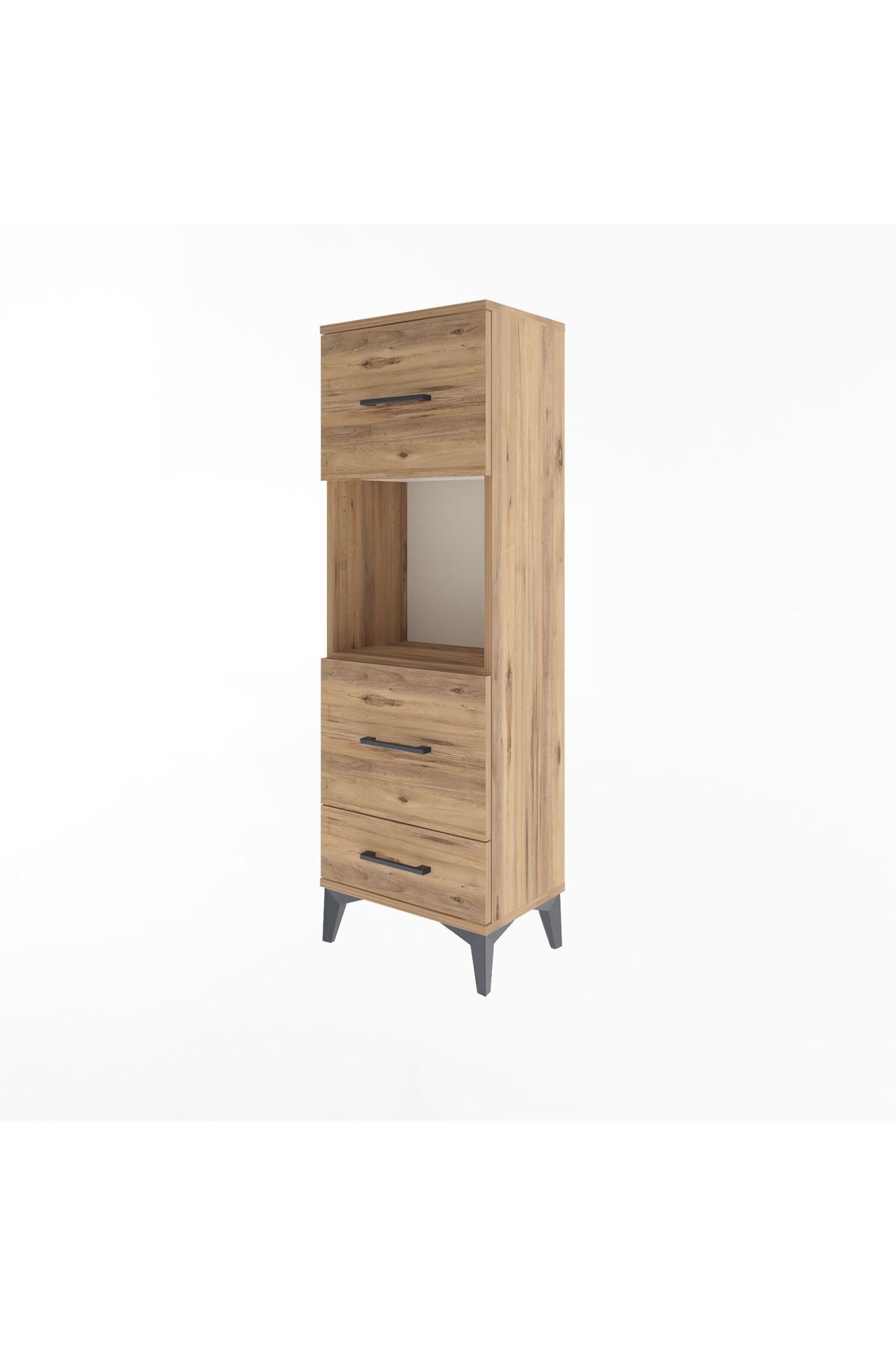 Arges Dolap Tek Raflı 3 Çekmeceli 44x30x134 - S16M026V9A