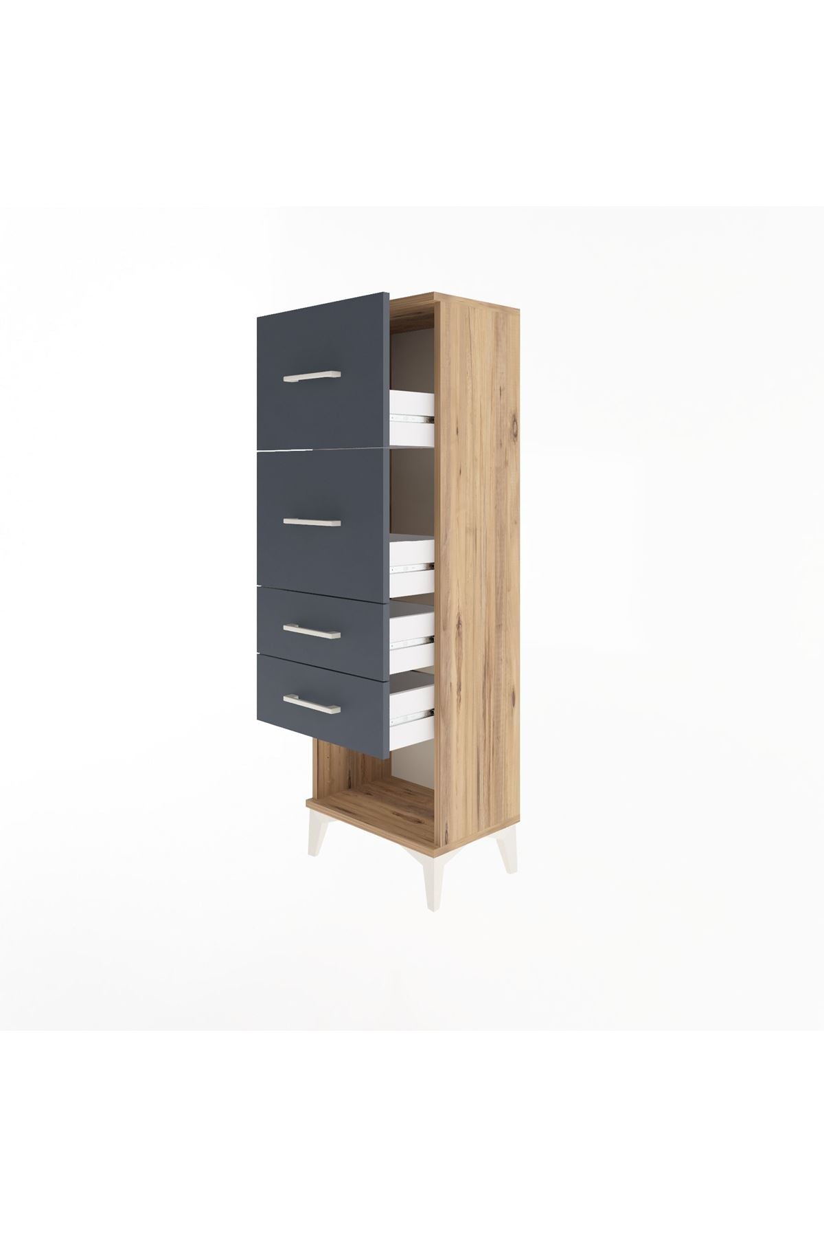 Arges Dolap 4 Çekmeceli 44x30x134 - S16M027V8A