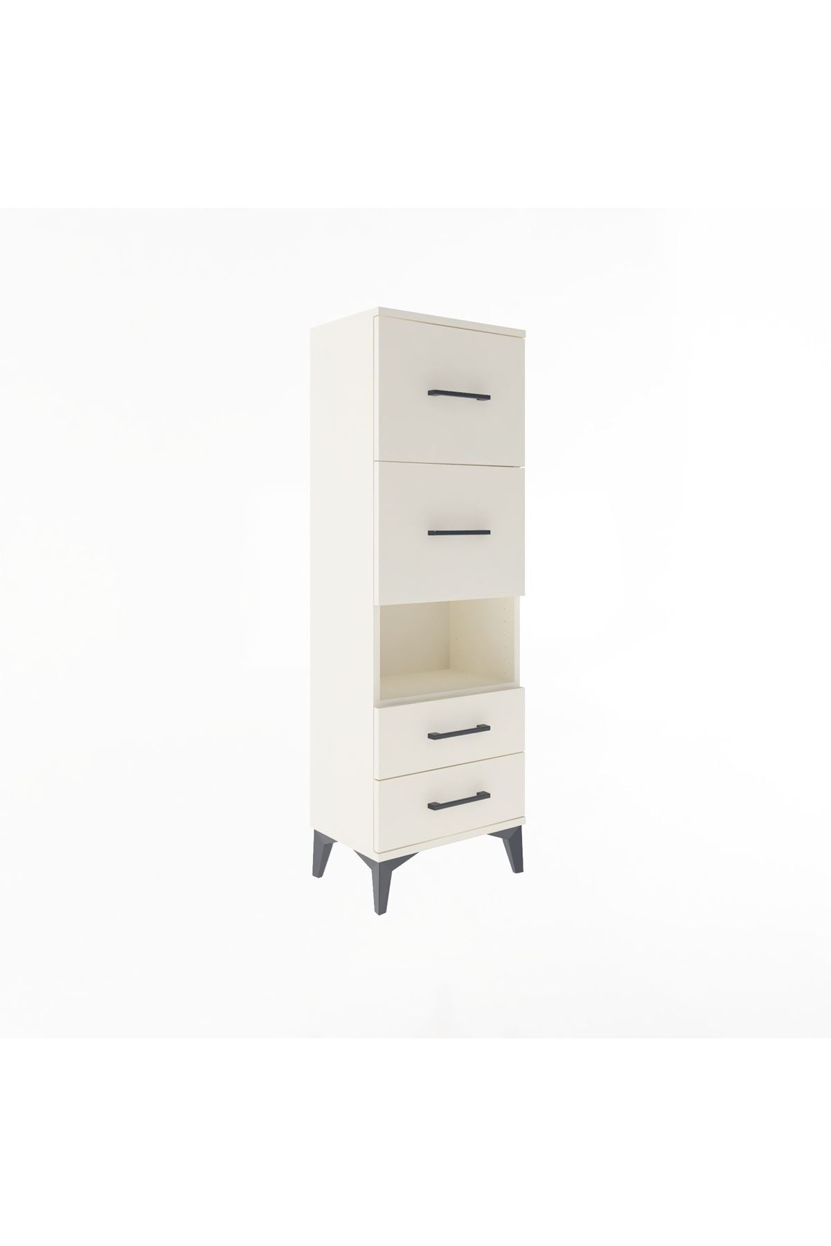 Arges Dolap Tek Raflı 4 Çekmeceli 44x30x134 - S16M028V1A