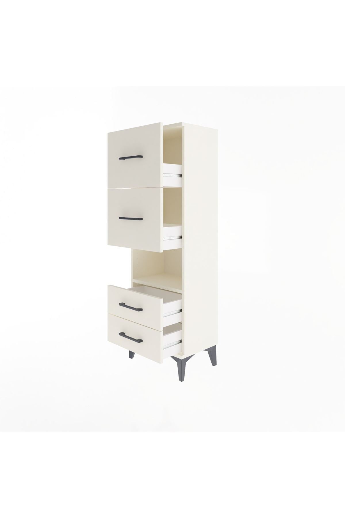 Arges Dolap Tek Raflı 4 Çekmeceli 44x30x134 - S16M028V1A