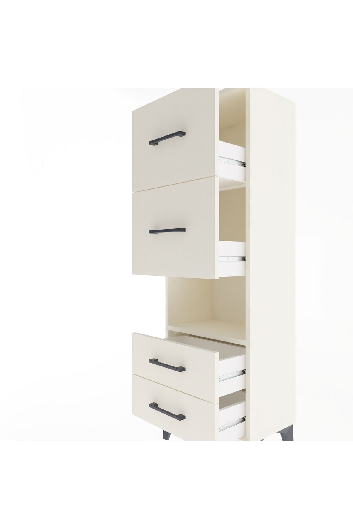 Arges Dolap Tek Raflı 4 Çekmeceli 44x30x134 - S16M028V1A