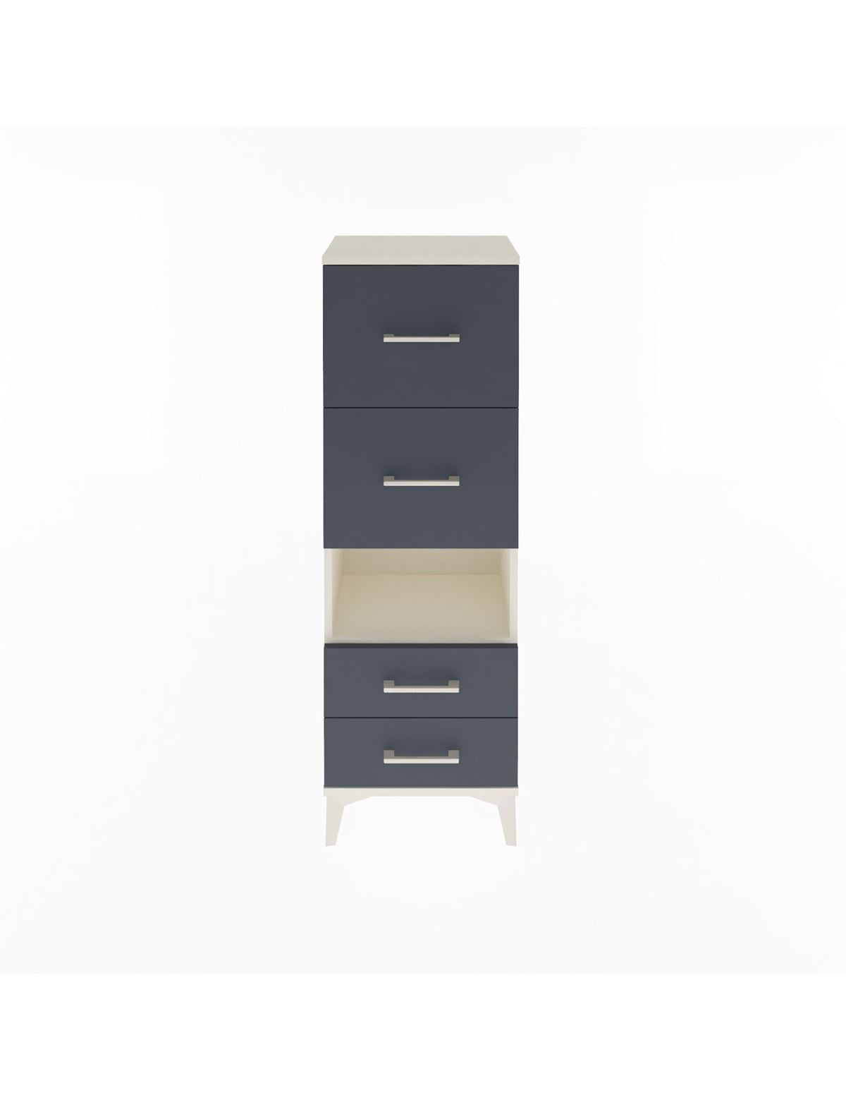 Arges Dolap Tek Raflı 4 Çekmeceli 44x30x134 - S16M028V2A