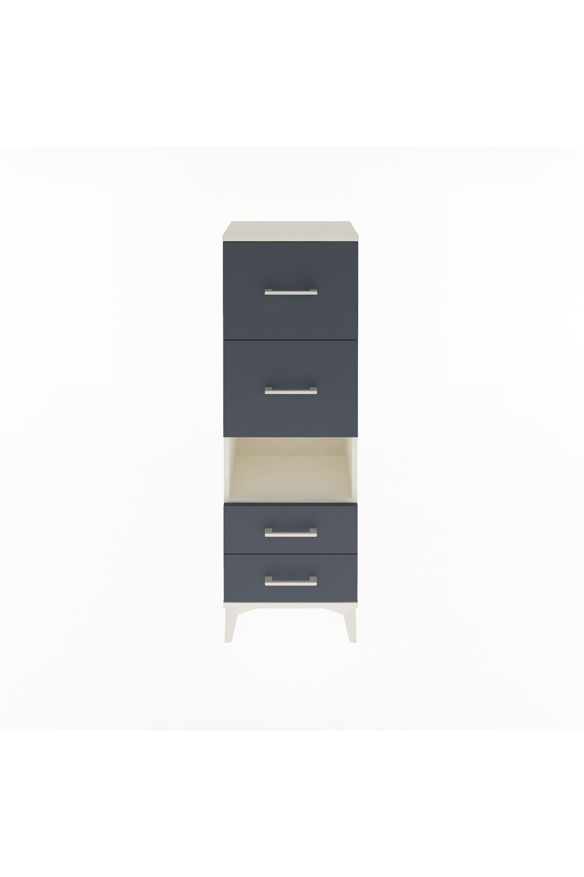 Arges Dolap Tek Raflı 4 Çekmeceli 44x30x134 - S16M028V2A