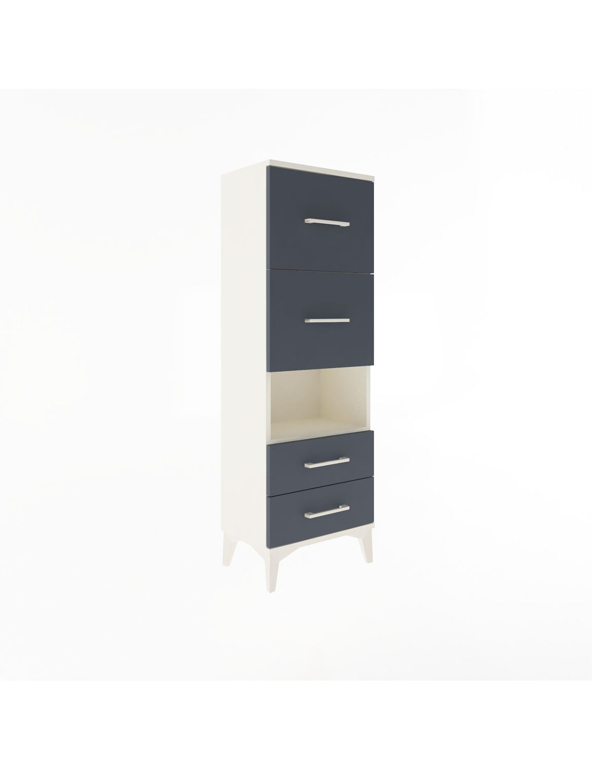 Arges Dolap Tek Raflı 4 Çekmeceli 44x30x134 - S16M028V2A