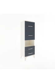 Arges Dolap Tek Raflı 4 Çekmeceli 44x30x134 - S16M028V2A