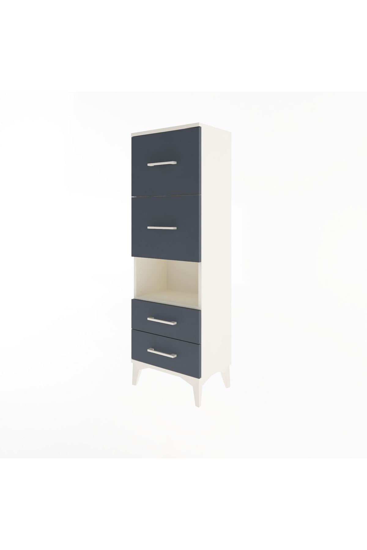 Arges Dolap Tek Raflı 4 Çekmeceli 44x30x134 - S16M028V2A