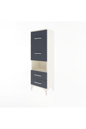 Arges Dolap Tek Raflı 4 Çekmeceli 44x30x134 - S16M028V2A