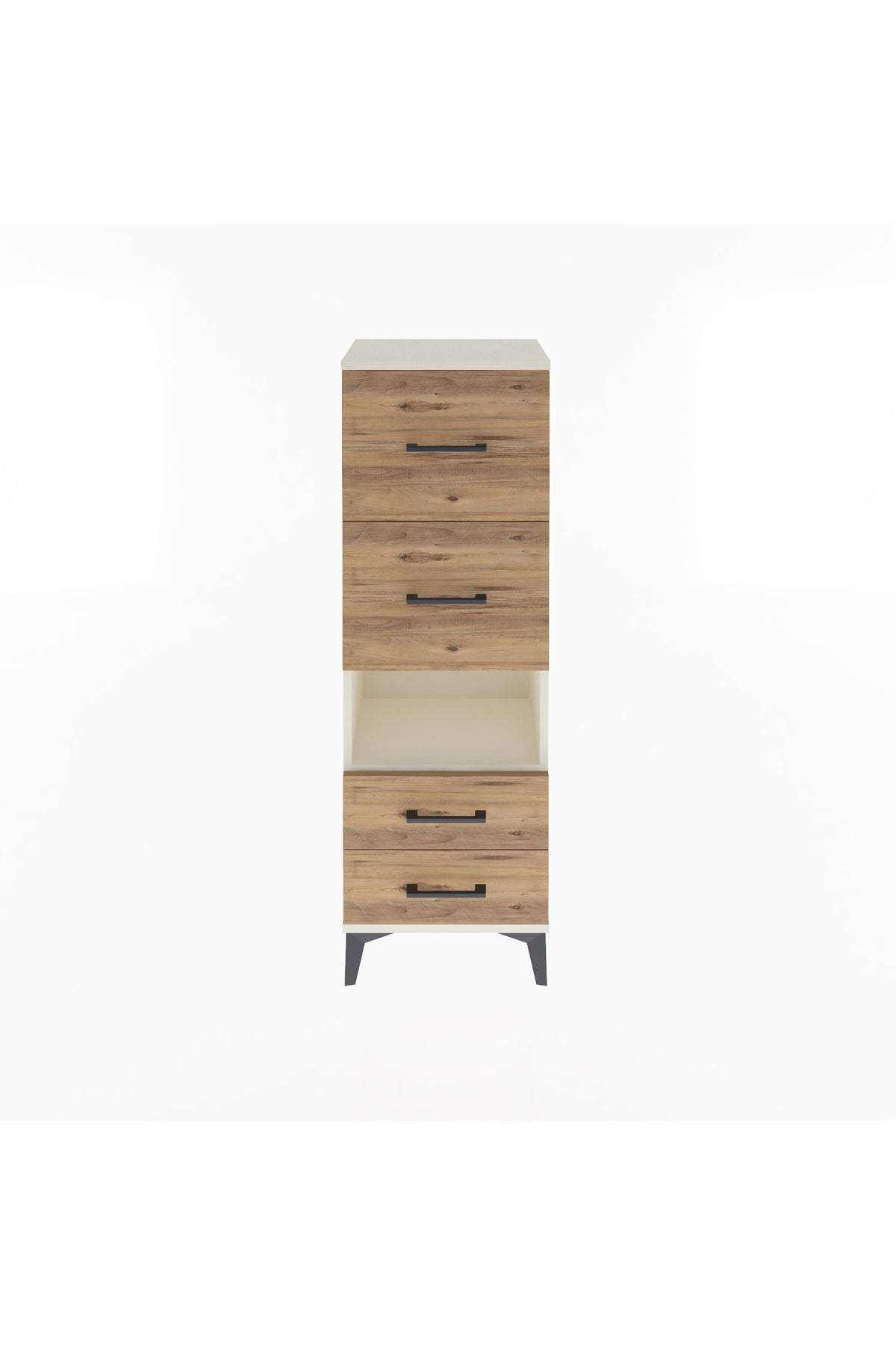 Arges Dolap Tek Raflı 4 Çekmeceli 44x30x134 - S16M028V3A