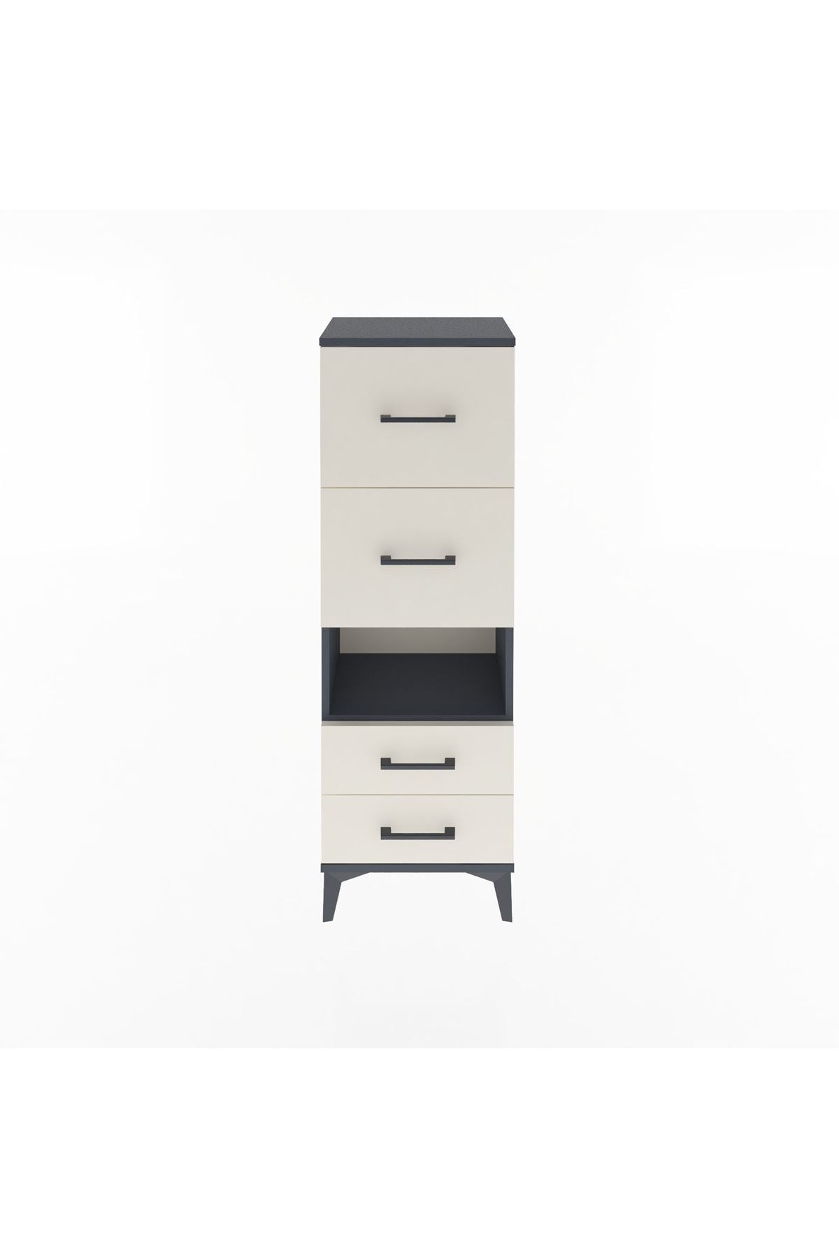 Arges Dolap Tek Raflı 4 Çekmeceli 44x30x134 - S16M028V4A