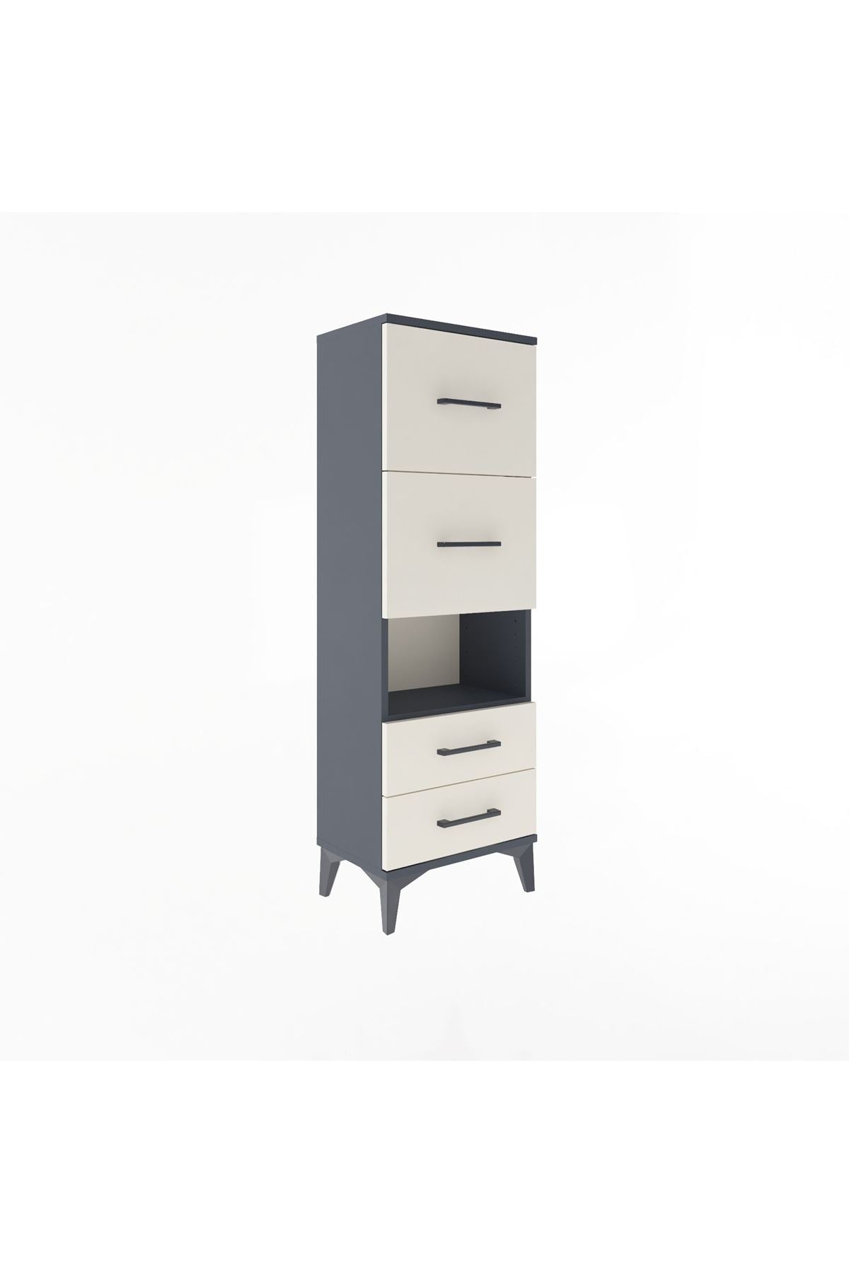Arges Dolap Tek Raflı 4 Çekmeceli 44x30x134 - S16M028V4A