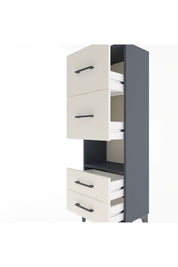 Arges Dolap Tek Raflı 4 Çekmeceli 44x30x134 - S16M028V4A
