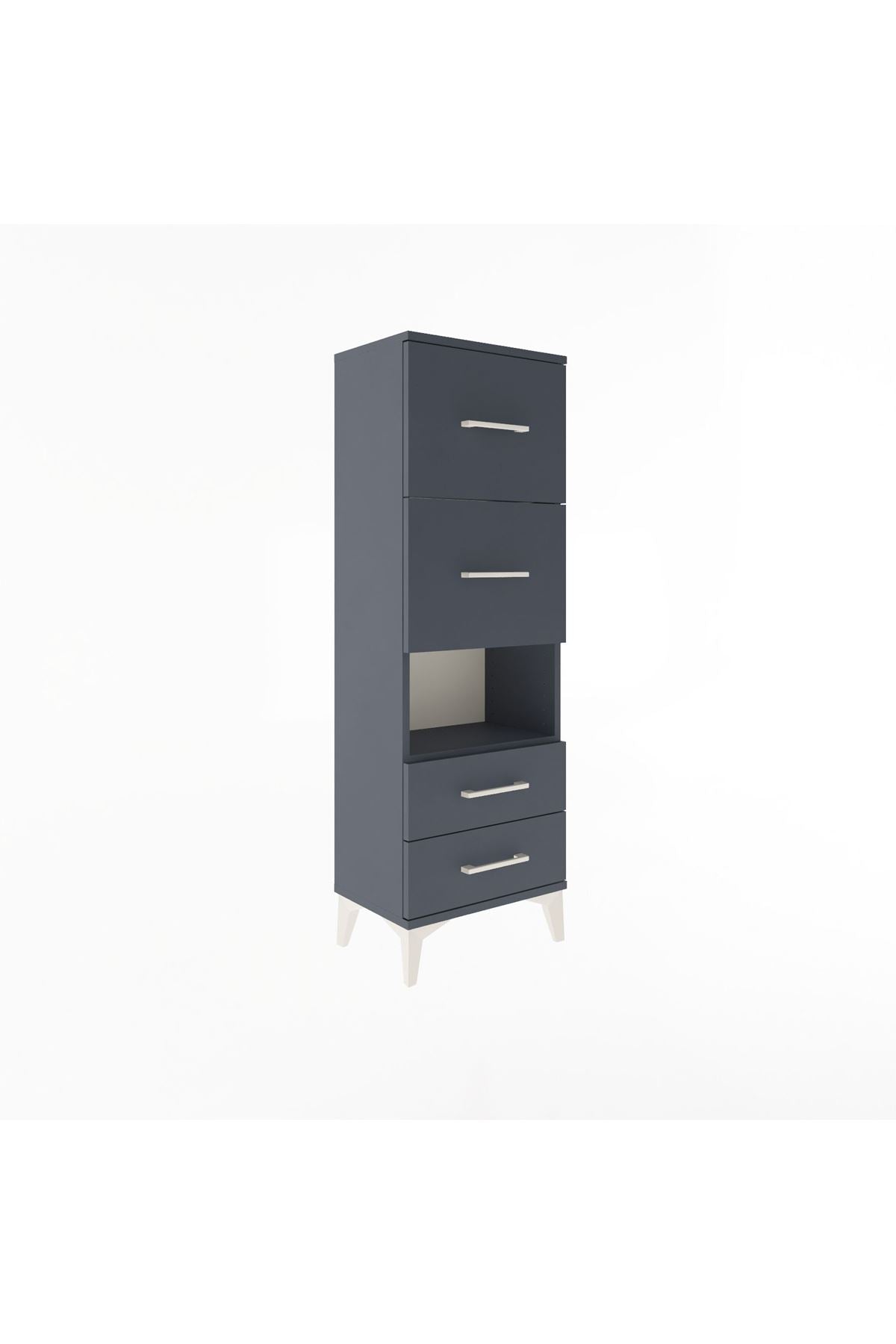 Arges Dolap Tek Raflı 4 Çekmeceli 44x30x134 - S16M028V5A