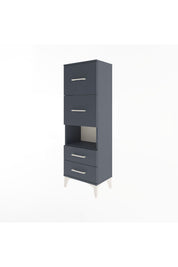 Arges Dolap Tek Raflı 4 Çekmeceli 44x30x134 - S16M028V5A