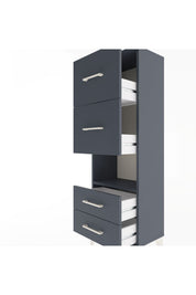 Arges Dolap Tek Raflı 4 Çekmeceli 44x30x134 - S16M028V5A