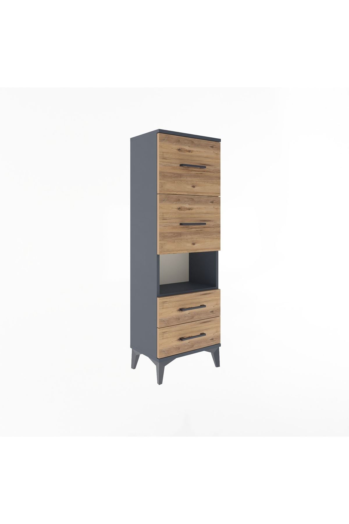 Arges Dolap Tek Raflı 4 Çekmeceli 44x30x134 - S16M028V6A