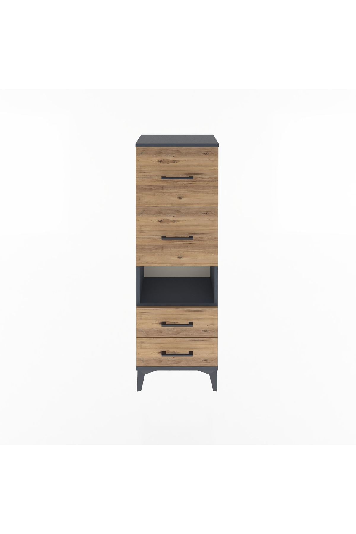Arges Dolap Tek Raflı 4 Çekmeceli 44x30x134 - S16M028V6A