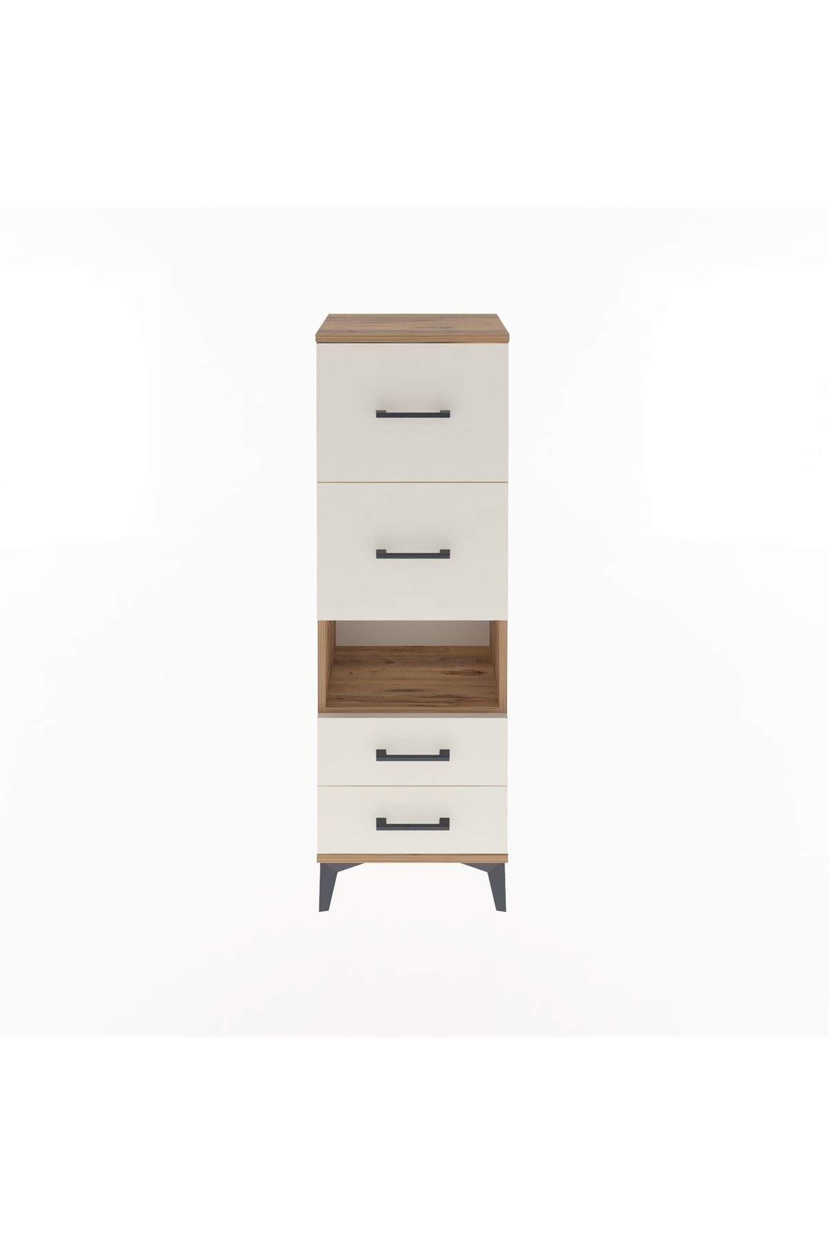 Arges Dolap Tek Raflı 4 Çekmeceli 44x30x134 - S16M028V7A