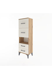 Arges Dolap Tek Raflı 4 Çekmeceli 44x30x134 - S16M028V7A
