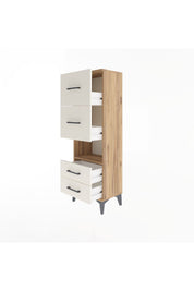 Arges Dolap Tek Raflı 4 Çekmeceli 44x30x134 - S16M028V7A
