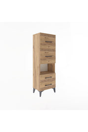 Arges Dolap Tek Raflı 4 Çekmeceli 44x30x134 - S16M028V9A