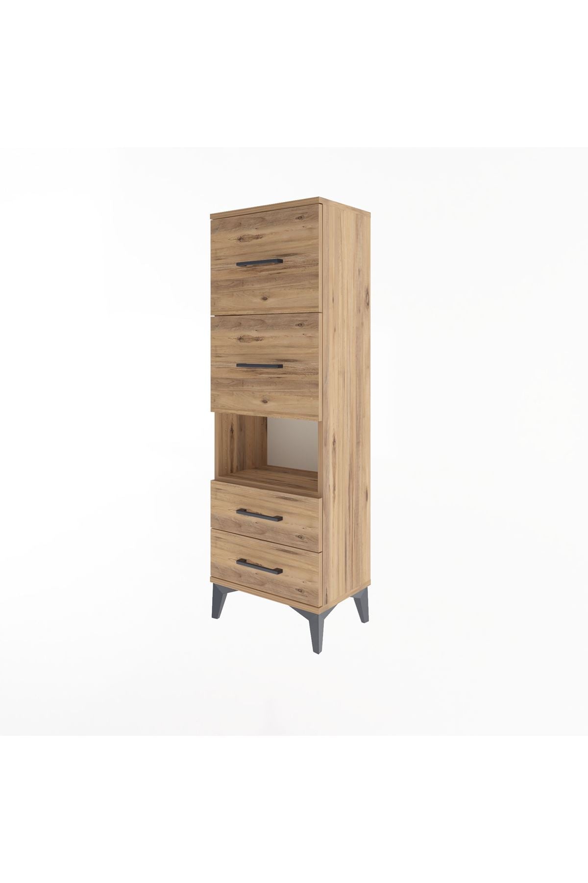 Arges Dolap Tek Raflı 4 Çekmeceli 44x30x134 - S16M028V9A