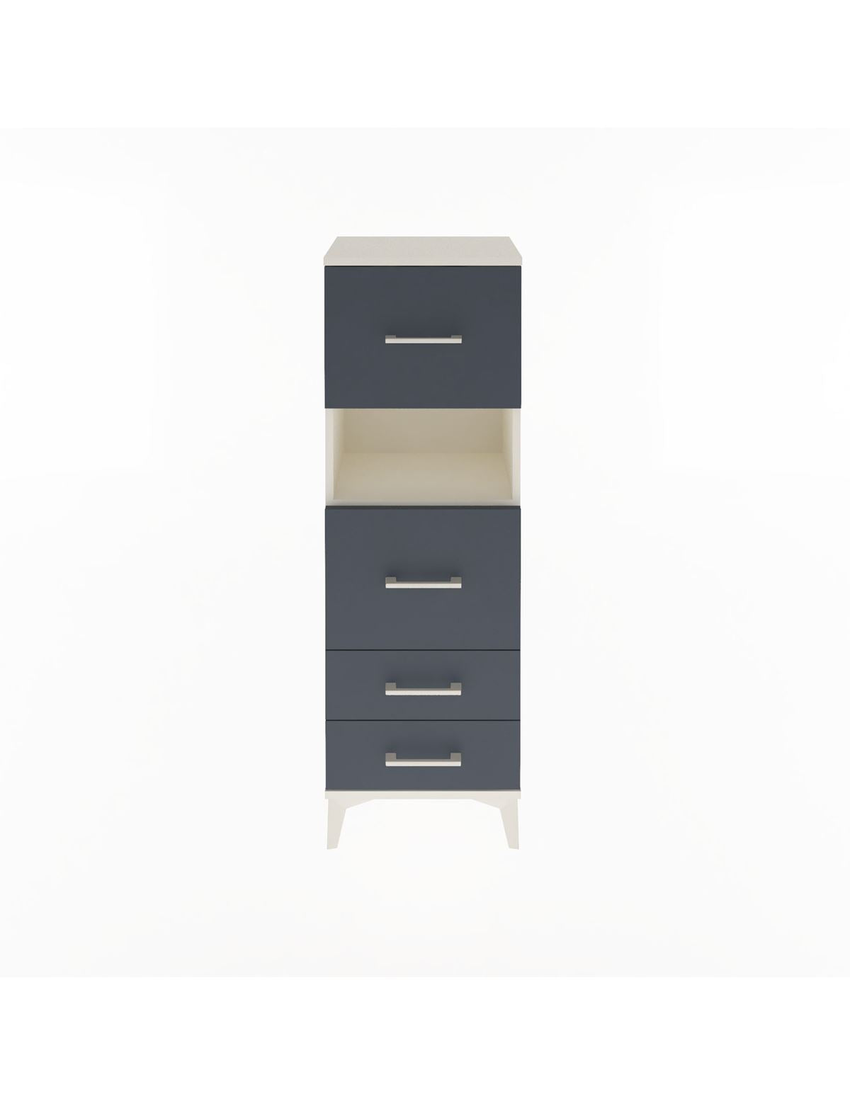 Arges Dolap Tek Raflı 4 Çekmeceli 44x30x134 - S16M029V2A