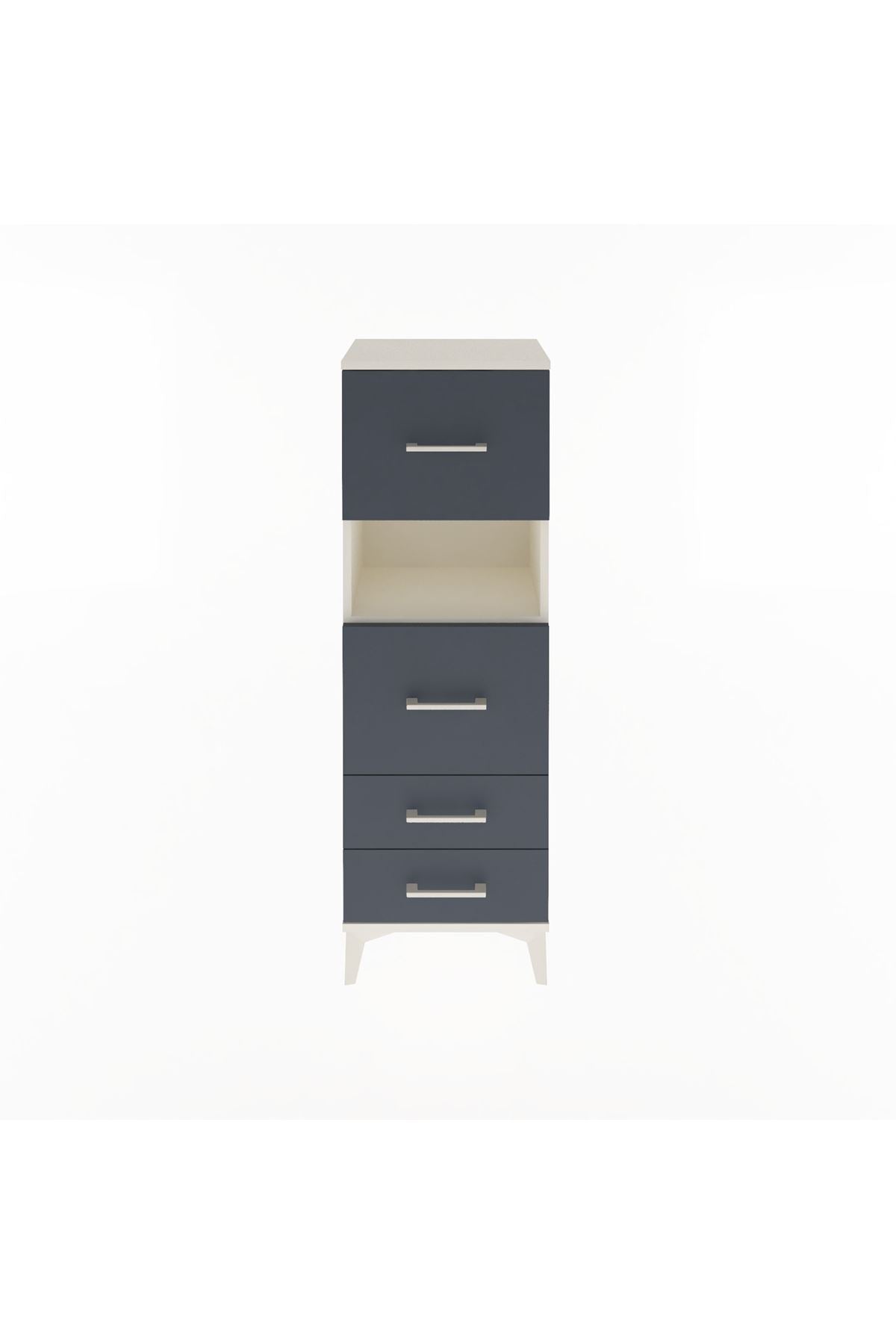 Arges Dolap Tek Raflı 4 Çekmeceli 44x30x134 - S16M029V2A