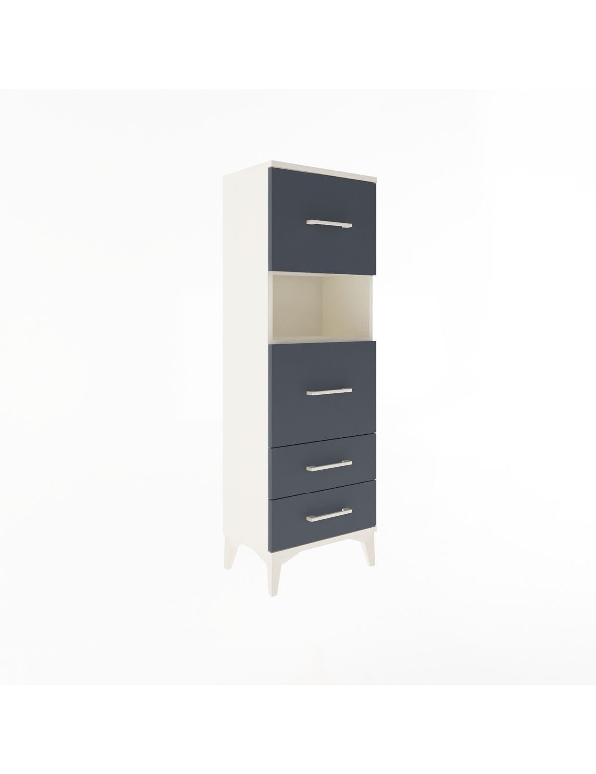Arges Dolap Tek Raflı 4 Çekmeceli 44x30x134 - S16M029V2A