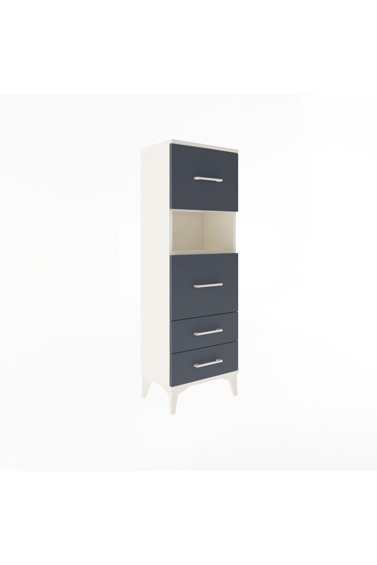 Arges Dolap Tek Raflı 4 Çekmeceli 44x30x134 - S16M029V2A