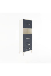 Arges Dolap Tek Raflı 4 Çekmeceli 44x30x134 - S16M029V2A