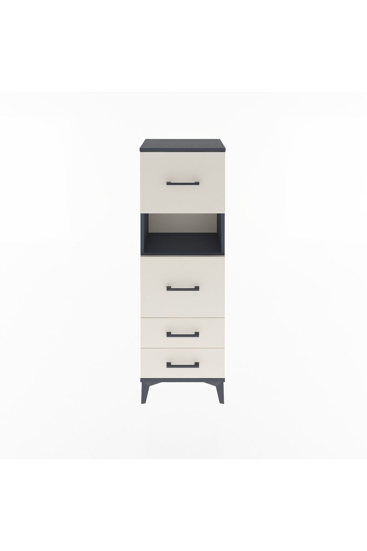Arges Dolap Tek Raflı 4 Çekmeceli 44x30x134 - S16M029V4A