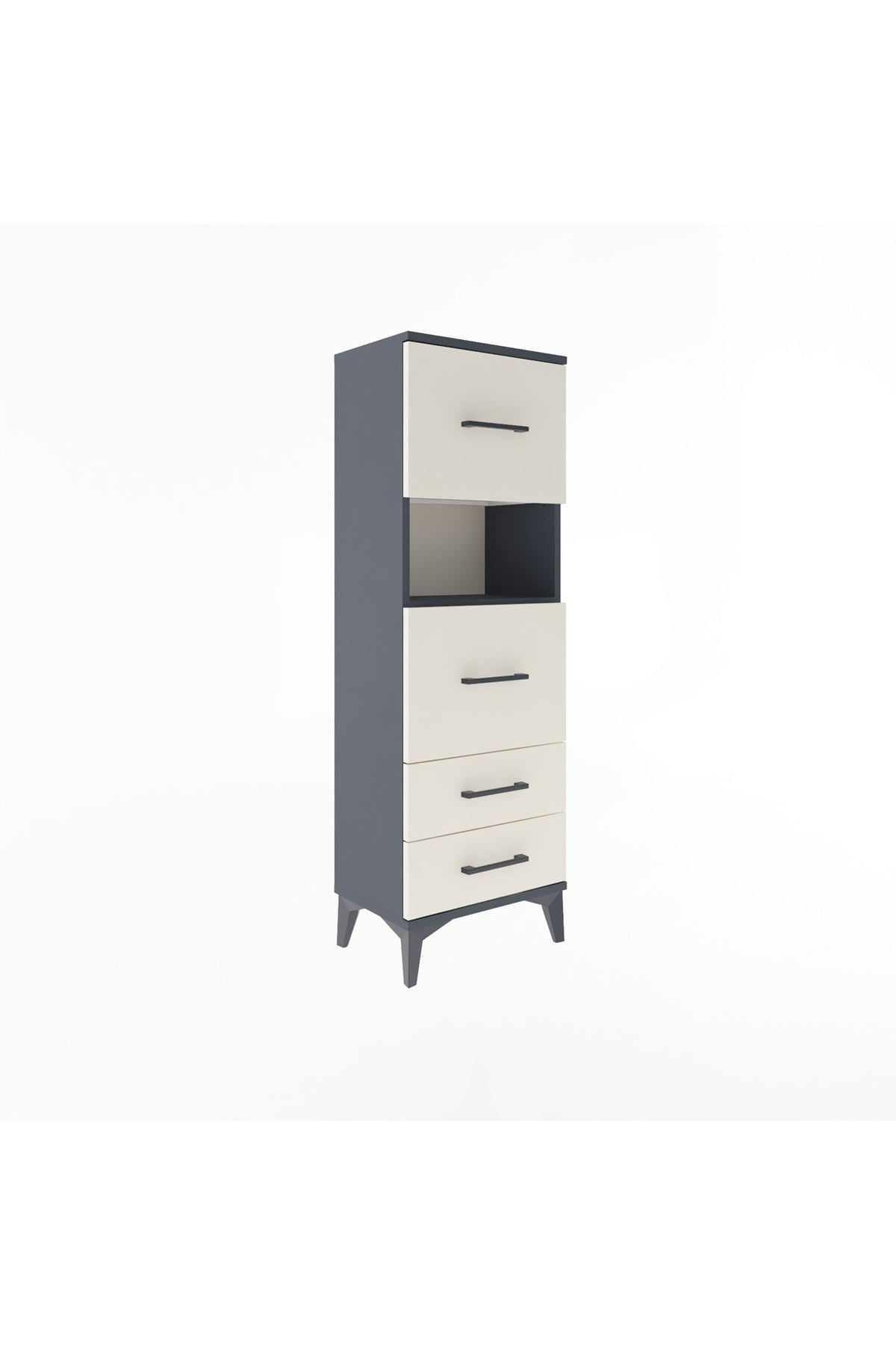 Arges Dolap Tek Raflı 4 Çekmeceli 44x30x134 - S16M029V4A