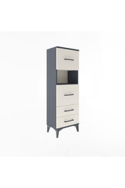 Arges Dolap Tek Raflı 4 Çekmeceli 44x30x134 - S16M029V4A