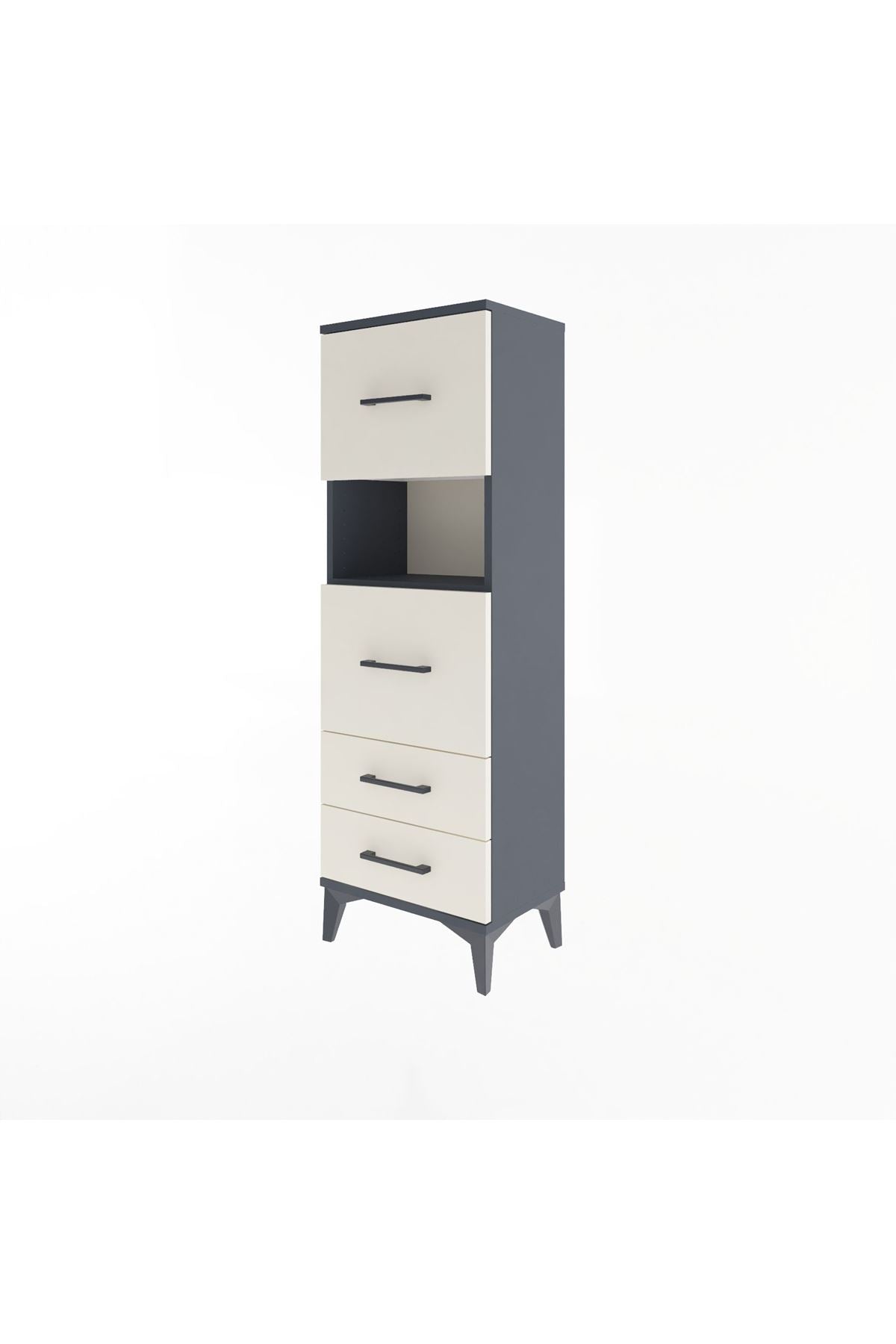 Arges Dolap Tek Raflı 4 Çekmeceli 44x30x134 - S16M029V4A