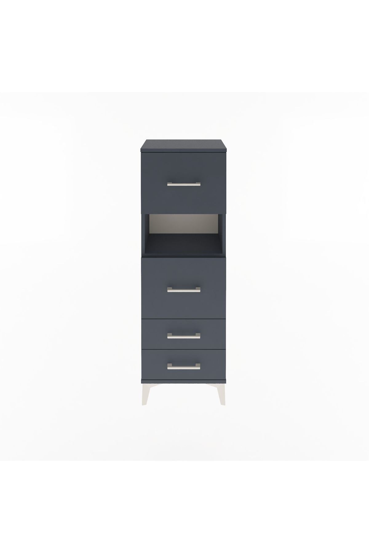 Arges Dolap Tek Raflı 4 Çekmeceli 44x30x134 - S16M029V5A