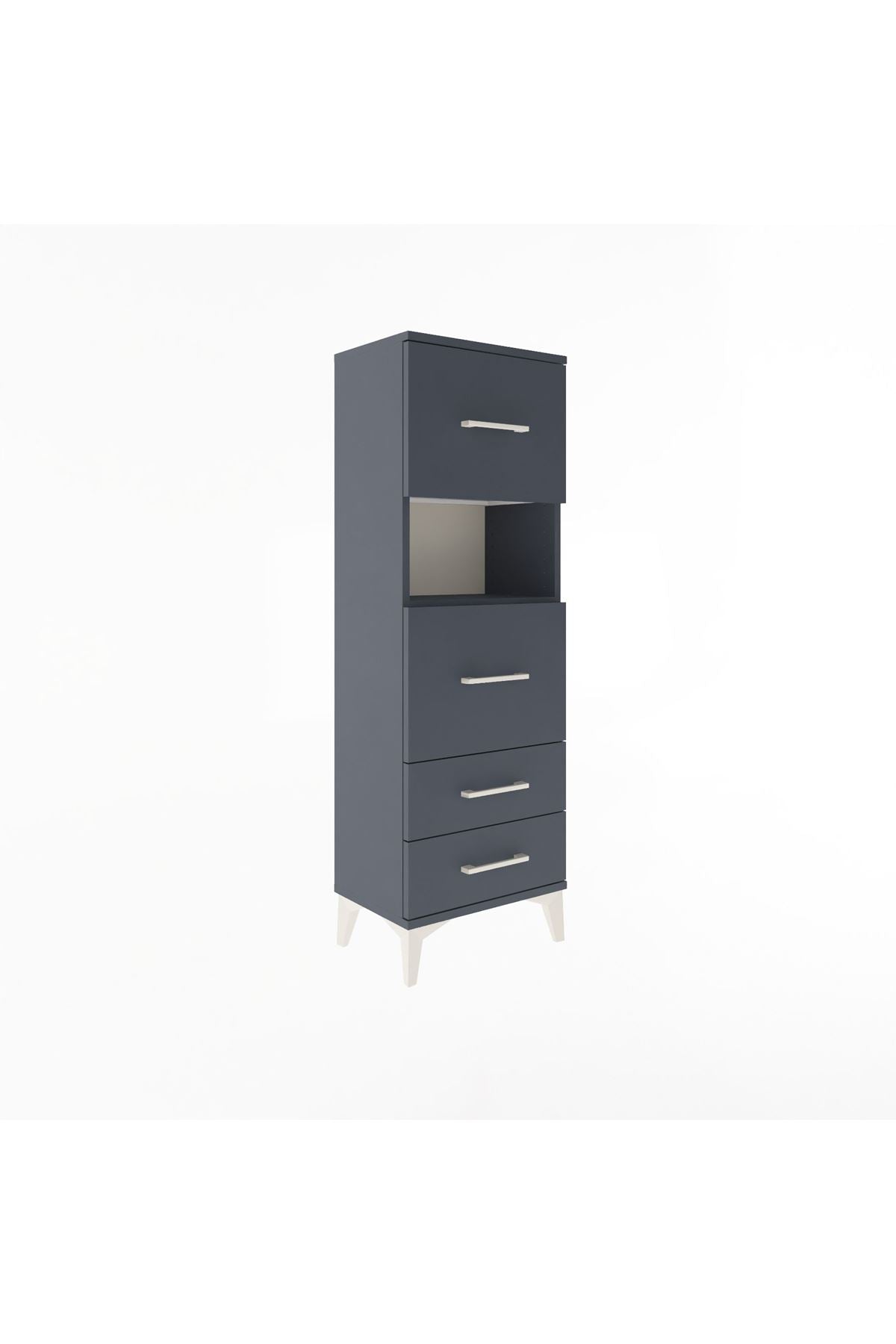 Arges Dolap Tek Raflı 4 Çekmeceli 44x30x134 - S16M029V5A
