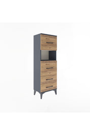 Arges Dolap Tek Raflı 4 Çekmeceli 44x30x134 - S16M029V6A