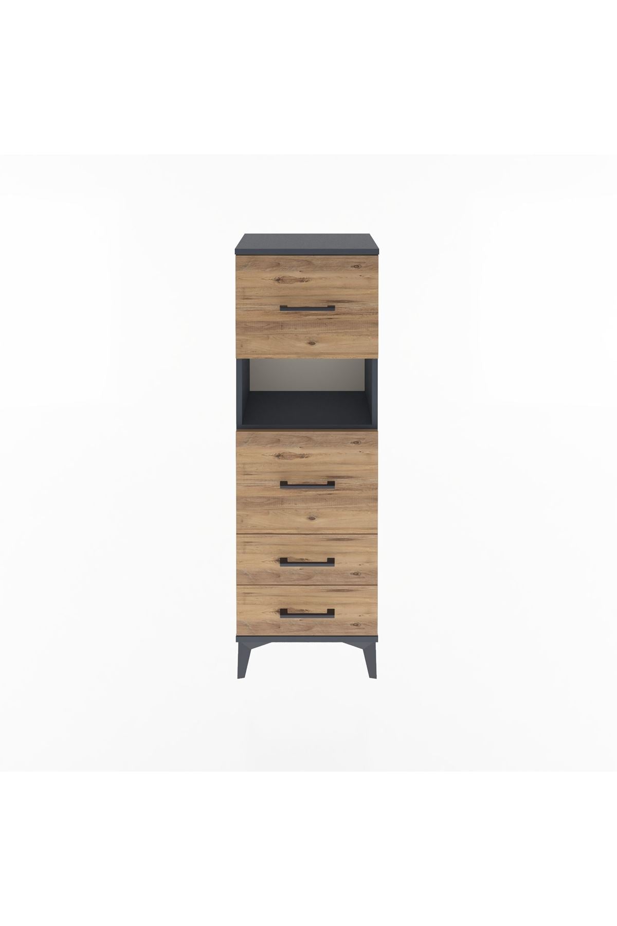 Arges Dolap Tek Raflı 4 Çekmeceli 44x30x134 - S16M029V6A