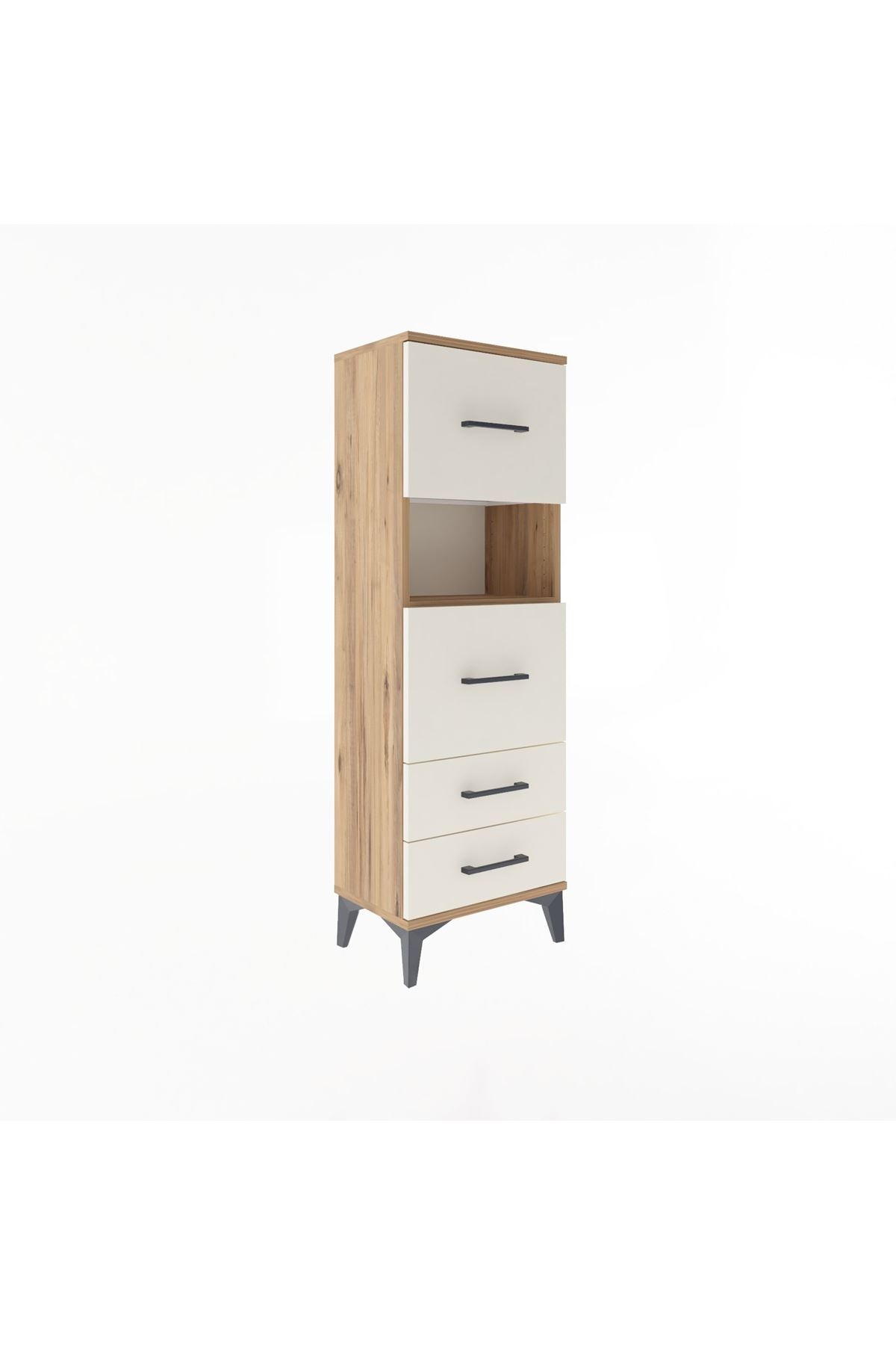 Arges Dolap Tek Raflı 4 Çekmeceli 44x30x134 - S16M029V7A