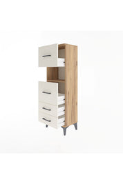 Arges Dolap Tek Raflı 4 Çekmeceli 44x30x134 - S16M029V7A