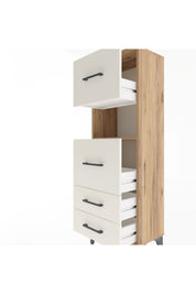 Arges Dolap Tek Raflı 4 Çekmeceli 44x30x134 - S16M029V7A