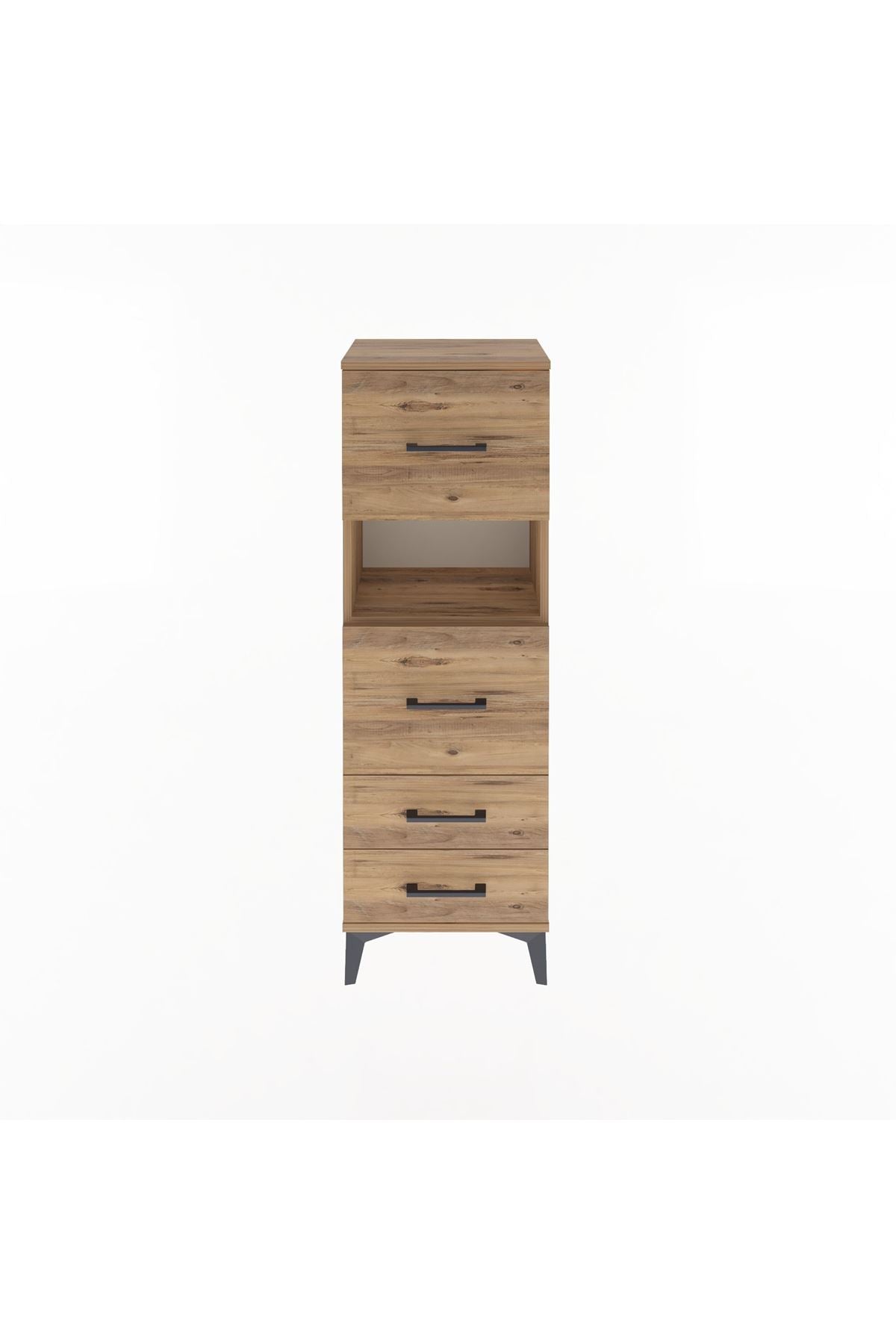 Arges Dolap Tek Raflı 4 Çekmeceli 44x30x134 - S16M029V9A